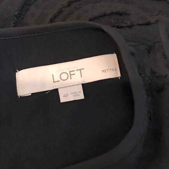 Loft Black Sleeveless Swing Dress 4P - Picture 8 of 8